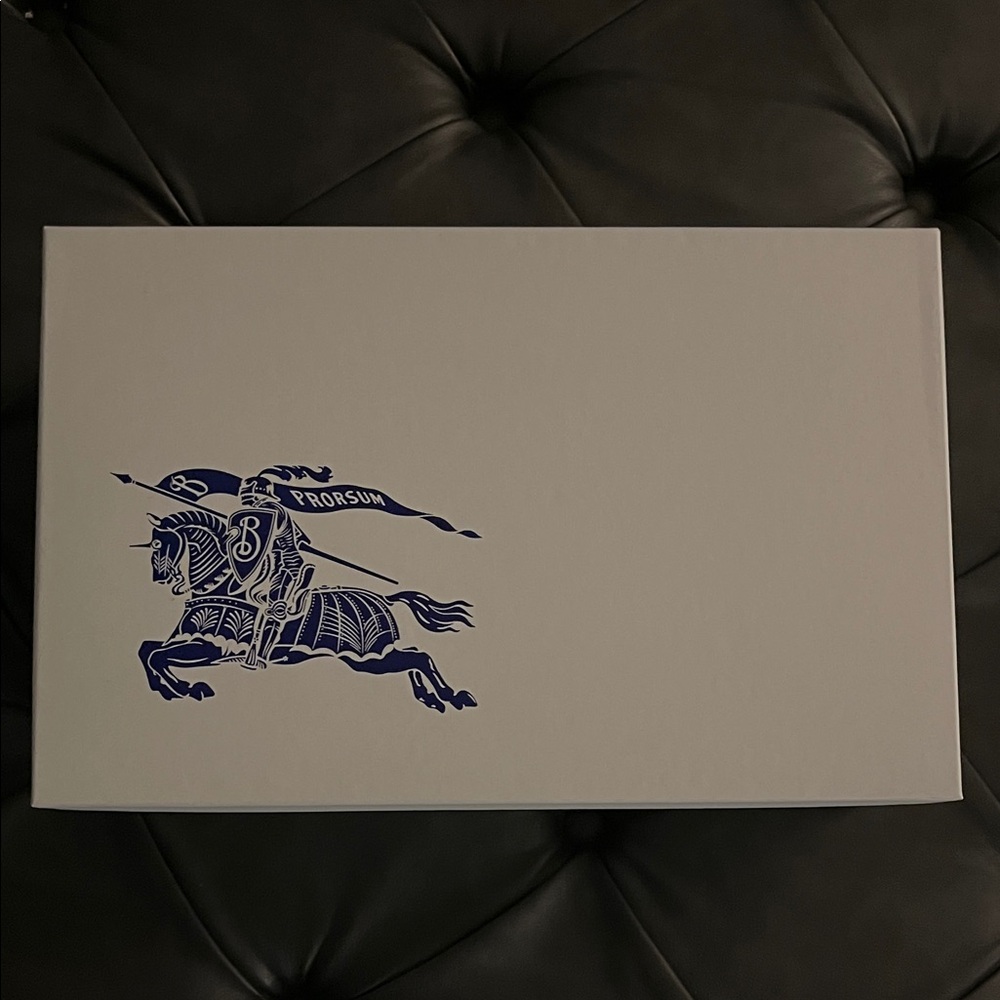 Burberry White Box with Navy Horse Design
